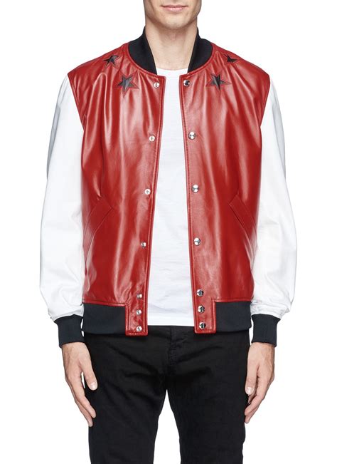 red givenchy bomber jacket|givenchy leather bomber jacket.